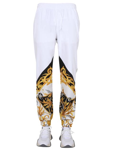 white versace joggers|Versace track pants.